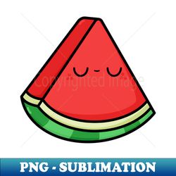 Sleepy Cute Cartoon Watermelon  Kawaii - Vintage Sublimation PNG Download - Spice Up Your Sublimation Projects