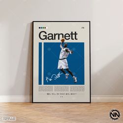 Kevin Garnett Poster, Minnesota Timberwolves, NBA Poster, Sports Poster, Basketball Poster, NBA Fans, Basketball Gift, S