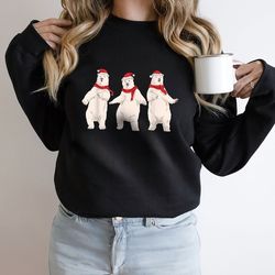 dancing christmas polar bears shirt family christmas gift, christmas shirt, gift for kids, gift for friend, gift for fam