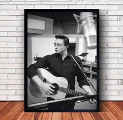 Johnny Cash Music Poster Canvas Wall Art Family Decor, Home Decor,Frame Option-4