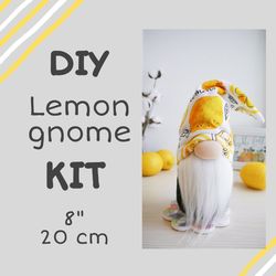 Lemon gnome kit for kitchen tiered tray decoration. Lemon lover