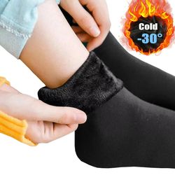 Female Winter Fleece Thick Warm Socks Soft Comfortable