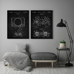 Playstation Patent Set of 2, Video Game Art, Video Game Poster, Playstation, Boys Room Poster, Video Game Wall Art, -1.j