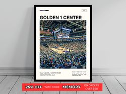 Golden 1 Center Print  Sacramento Kings Poster  NBA Art  NBA Arena Poster   Oil Painting  Modern Art   Travel Art Print