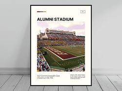Alumni Stadium Print  Boston College Eagles Poster  NCAA Art  NCAA Stadium Poster   Oil Painting  Modern Art   Art Print