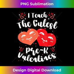 I Teach the Cutest Pre K Valentines Women Men Teacher - Sleek Sublimation PNG Download - Challenge Creative Boundaries