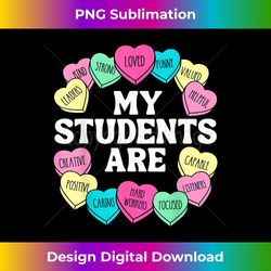 Retro Candy Heart Teacher Valentine's Positive Affirmatio - Futuristic PNG Sublimation File - Pioneer New Aesthetic Frontiers