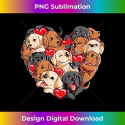 Valentines Day Labrador Heart Boys Girls Men Women Dog Lover - Sophisticated PNG Sublimation File - Immerse in Creativity with Every Design