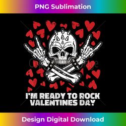 Ready To Rock Valentines Day Cool Rock N Roll Skeleton Hands - Crafted Sublimation Digital Download - Tailor-Made for Sublimation Craftsmanship