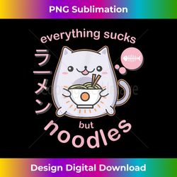 Pastel Goth Ramen Noodle Cat T Shirt - Anime Kawaii Gift - Bohemian Sublimation Digital Download - Customize with Flair