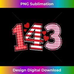 Womens 143 I Love You Valentines Day For Her Valentines Day 143 V-Neck - Edgy Sublimation Digital File - Channel Your Creative Rebel