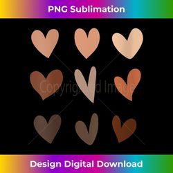 Womens Diversity Hearts - Skin Tone Hearts - Kindness - Melanin V-Neck - Futuristic PNG Sublimation File - Reimagine Your Sublimation Pieces