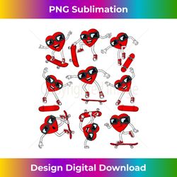 Valentines Day Heart Riding Skateboards Boys Kids Skater - Futuristic PNG Sublimation File - Craft with Boldness and Assurance