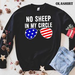 No Sheep In My Circle Glasses Flag T-shirt, Trending Shirt - Olashirt