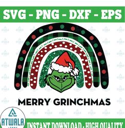 Merry Grinchmas Sublimation, Christmas Rainbow Png, Christmas Sublimation, Rainbow Sublimation, DTG printing, Digital Do