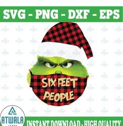 Christmas Grinch PNG, Six Feet People, Social Distancing, Christmas Movie, 6 Ft Away, Christmas Sublimation Png, Digital