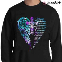 New I Can Only Imagine Shirt, Colorful Angel Wings Cross Christian Shirt, Religion Shirt - Olashirt