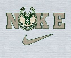 Nike Milwaukee Bucks Svg, Stitch Nike Embroidery Effect, NBA Logo, Basketball Svg, NBA, Nike Nba Design 14