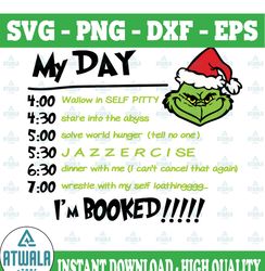 The Grinch Itinerary, Christmas SVG PNG DXF jpg dxf  Digital Download