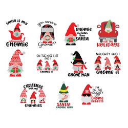 Christmas Gnome SVG Bundle, Christmas SVG Bundle Svg Files for Cricut, logo Christmas Svg, Instant download