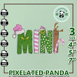 Christmas Mama Embroidery Design, Retro Pink Christmas Embroidery Design, Instant Download