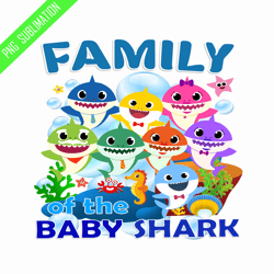 Family of the baby shark png