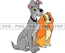 Disney Lady And The Tramp Svg, Good Friend Puppy,  Animals SVG, EPS, PNG, DXF 255