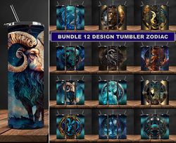 Bundle 12 Design Tumbler Zodiac, Tumbler Bundle Design, Sublimation Tumbler Bundle, 20oz Skinny Tumbler 52