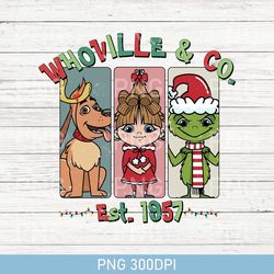 Whoville And Co est 1957 PNG, Vintage Christmas PNG, Christmas Family PNG, Christmas Party PNG, Whoville University PNG