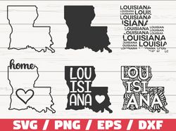Louisiana State SVG, Cut File, Cricut, Clip art