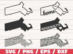 Massachusetts State SVG, Cut File, Cricut, Clip art