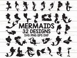 Mermaid SVG, Mermaid Tail SVG, Cut Files, Commercial use