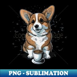 I like my corgi like my coffee always by my side and never bitter - PNG Transparent Sublimation File - Boost Your Success with this Inspirational PNG Download