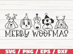 Merry Woofmas SVG, Christmas Dog SVG, Cut File, Commercial use