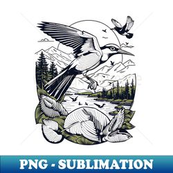 Bird watching camping peaceful nature lover design - PNG Transparent Sublimation Design - Boost Your Success with this Inspirational PNG Download