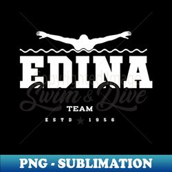 Edina Swim Dive Team - Retro PNG Sublimation Digital Download - Instantly Transform Your Sublimation Projects