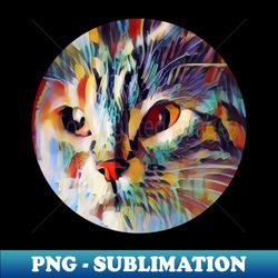 Caring floppy cat - Artistic Sublimation Digital File - Add a Festive Touch to Every Day