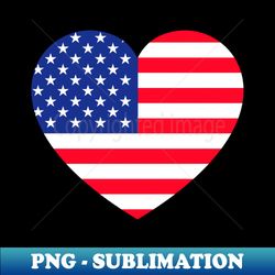 heart shape american flag - Modern Sublimation PNG File - Revolutionize Your Designs
