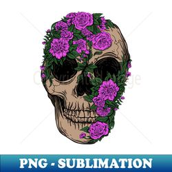 Skull Flower Artwork - PNG Sublimation Digital Download - Perfect for Sublimation Mastery