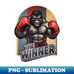 the winner boxing gloves gorilla the victorious gorilla boxing lovers - professional sublimation digital download - bring your designs to life