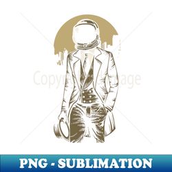 Outer Space Traveller In The Tuxedo Retro Astronauts Sci Fi T-Shirt - Modern Sublimation PNG File - Unleash Your Creativity