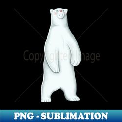 cute polar bear - png transparent digital download file for sublimation - stunning sublimation graphics