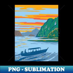 Khao Sok National Park in Surat Thani Province Thailand WPA Art Deco Poster - Stylish Sublimation Digital Download - Defying the Norms