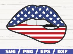 USA Lips SVG, Cut File, Clip art, Commercial use