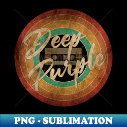 Deep Purple Vintage Circle Art - Signature Sublimation PNG File - Transform Your Sublimation Creations