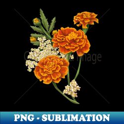 Marigold - Decorative Sublimation PNG File - Bold & Eye-catching