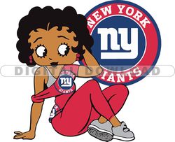 Ny Giants Betty Boop Svg, NFL Svg, Girl Sport Svg, Football Svg Download Digital File 05