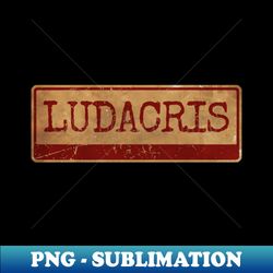 Ludacris Aliska text red gold retro - Modern Sublimation PNG File - Transform Your Sublimation Creations