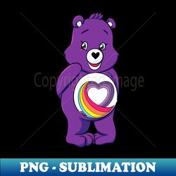 rainbow heart care bear - png sublimation digital download - perfect for sublimation art