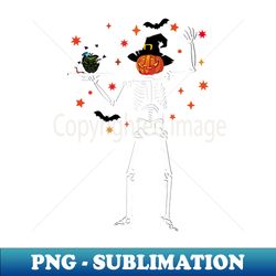 Skeleton Pumpkin  Halloween - Special Edition Sublimation PNG File - Bring Your Designs to Life